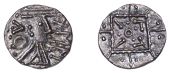 Early Anglo-Saxon Period, Sceatta, Secondary Series R3, type 3, struck c. 710-60 in East Anglia, crude diademed bust...