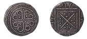 Early Anglo-Saxon Period, Sceatta, Secondary Series, Eclectic Issue, c. 710-60, voided cross ancrée [formed of four...