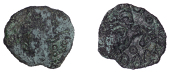 British Iron Age, CATUVELLAUNI, Addedomaros (c. 45-25 BC), bronze Unit, Boar type, trace of boar standing right,...