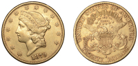 United States of America, Twenty Dollars, 1879s, San Francisco (KM 74.3). Good very fine	 £2,400-£3,000