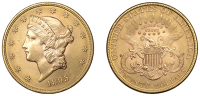 United States of America, Twenty Dollars, 1895, Philadelphia (KM 74.3). Extremely fine	 £2,400-£3,000