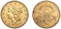 United States of America, Twenty Dollars, 1900, Philadelphia (KM 74.3). About extremely fine	 £2,400-£3,000
