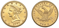 United States of America, Ten Dollars, 1897o, New Orleans (KM 102). Cleaned, otherwise good very fine, scarce	...