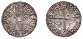 Cnut (1016-1035), Penny, Quatrefoil type [BMC VIII; BEH E], struck at Winchester by Brunstan, draped and crowned...