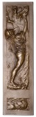 BOHEMIA, Vrba [Willow Tree], 1897, an Art Nouveau uniface bronze plaque by Prof. S. Sucharda, male youth standing to...