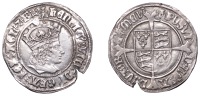 Henry VIII (1509-1547), First coinage, Groat, mm. castle (with pellet to left on obv.), reads agl z f, double...