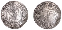 Henry VIII (1509-1547), First coinage, Groat, mm. castle (with pellet to left on obv.), reads agl z fr, double...
