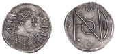 Kings of Wessex, Alfred the Great, Third Coinage, Penny of the London Monogram type, struck by an anonymous moneyer,...