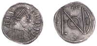 Kings of Wessex, Alfred the Great, Third Coinage, Penny of the London Monogram type, struck by an anonymous moneyer,...