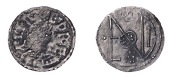Kings of Wessex, Alfred the Great, Third Coinage, Halfpenny of the London Monogram type struck by an anonymous...