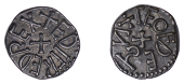 Kings of Northumbria, Æthelred II, First Reign, Styca, Gp Cii, struck by the moneyer Leofthegn, +ediγred rex...