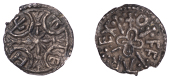 Kings of Mercia, Offa (757-96), Light coinage, c. 785-88, Struck at Canterbury by Heaberht, small voided cross...