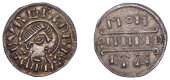 Kings of Mercia, Burgred, Penny, Phase IIA [H1/D], struck by the moneyer Cenred, draped and diademed bust right,...