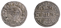 Kings of Mercia, Burgred, Penny, Phase IIb [H8/A], struck by the moneyer Cenred, draped and diademed bust right,...