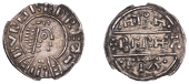 Kings of Mercia, Burgred, Penny, Phase IIb [V2/A], struck by the moneyer Berheah, draped and diademed bust right,...