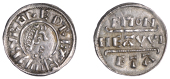 Kings of Mercia, Burgred, Penny, Phase IIb [V2/D], struck by the moneyer Heawulf, draped and diademed bust right,...