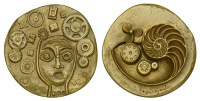 FRANCE, L’age mécanique [The Mechanical Age], 1972, a large Surrealist cast bronze medal by R. Bezombes for the...
