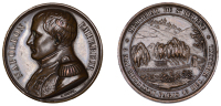 FRANCE, Mémorial de Sainte-Hélène à Napoléon [St Helena Memorial to Napoléon], 1840, a copper medal by...
