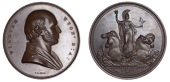 ENGLAND, William Wyon, 1854, a copper medal by L.C. Wyon for the Art Union of London, bust right, rev. Britannia...