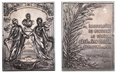 FRANCE/ARGENTINA/CHILE, Inauguration du Monument au Général José de San Martin, Boulogne, 1909, a silver plaque...