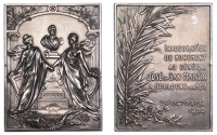 FRANCE/ARGENTINA/CHILE, Inauguration du Monument au Général José de San Martin, Boulogne, 1909, a silver plaque...