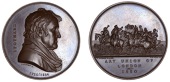 ENGLAND, Thomas Stothard, 1880, a bronze medal by L.C. Wyon for the Art Union of London, bust right, rev. pilgrims...