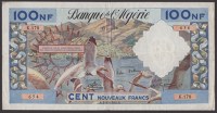 Banque de l’Algerie, 100 Nouveaux Francs, 3 June 1960, serial number K.178 654, staple holes at left, very...