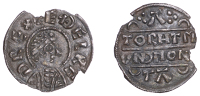 Kings of Wessex, Æthelred I (865/6-871), Four Line type [BMC II], Penny, struck at Canterbury by Torhtmund,...