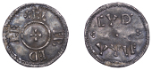 Kings of Wessex, Alfred the Great, Third coinage, Penny of Two Line type [BMC XIV] struck from West Mercian dies by...