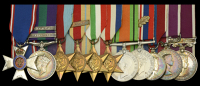 A post-War M.V.O. group of eleven awarded to Warrant Officer Class II W. J. Russell, Royal Signals, later Chief...