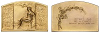 FRANCE, Honneur travail [Honouring Work], c. 1920, a gilt-bronze award plaque by R.-A.-A.-J. Baudichon for A....