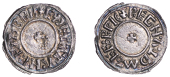 Æthelstan (924-939), Penny, Circumscription Cross type [BMC V], struck at York by Ragnaldr, +eðelstan rex to brit...