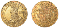 Charles I (1625-1649), Briot’s First Milled Issue [1631-2], Unite, mm. flower on obv. only, signed b both sides,...