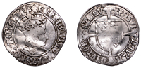 Henry VII (1485-1509), Profile issue, Groat, regular type, mm. cross-crosslet (additionally saltire in first...