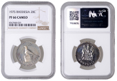Rhodesia, Republic (1970-1978), Proof 20 Cents, 1975, Pretoria (KM 15). Lightly toned, otherwise as struck, rare...