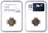 Rhodesia, Republic (1970-1978), Proof Half-Cent, 1975, Pretoria (KM 9). Prettily toned, otherwise as struck, rare...