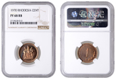 Rhodesia, Republic (1970-1978), Proof Cent, 1970, Pretoria (KM 10). As struck, rare [Graded by NGC as PF 68 Red...