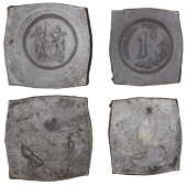 Rhodesia, Republic (1970-1978), Pattern Cent, 1970, a pair of cast obv. and rev. die impressions in lead by the...