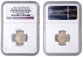 Southern Rhodesia, Sixpence, 1951, London (KM 21). Misaligned dies, otherwise about extremely fine [Graded by NGC as...