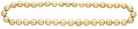 A cultured pearl necklace retailed by De Vroomen, the cultured pearls of golden tint, measuring approximately 10.5 -...