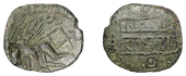 British Iron Age, CATUVELLAUNI and TRINOVANTES, Cunobelin (c. AD 8-41), bronze Unit, Cunobelini type, cvnobelini in...