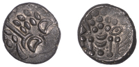 British Iron Age, DUROTRIGES, Uninscribed issues, silver Stater, Turf Cutter/Cranborne Chase type, devolved head of...