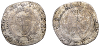 Commonwealth (1649-1660), Shilling, 165[?], a contemporary forgery in base silver, 4.36g/7h (cf. 3217). Fine scarce...