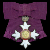 The Most Excellent Order of the British Empire, C.B.E., (Civil) Commander’s 1st type, lady’s shoulder badge,...