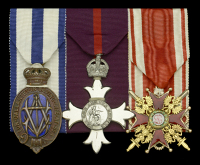 The Russian intervention M.B.E., A.M. group of three awarded to Junior Officer S. J. Haines, Mercantile Marine...