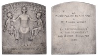 FRANCE, Oeuvres Scolaires [School Projects], c. 1930, a uniface plated bronze plaque, unsigned [by R.-A.-A.-J....