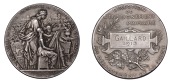 FRANCE, Enseignement Primaire du Dessin, Paris [Primary School Drawing Instruction], 1895, a silver award medal by...