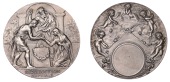 FRANCE, Bénédiction Nuptiale [Nuptial Blessing], 1892, an Art Nouveau silver award medal by L.-A. Bottée for Le...