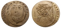 FRANCE, Aristophane [Aristophanes], 1968, a large Surrealist cast bronze medal by A. Belot for the Club français de...
