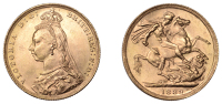 Victoria (1837-1901), Sovereign, 1889 (Hill 127; S 3866B). Lustrous, good extremely fine	 £800-£900